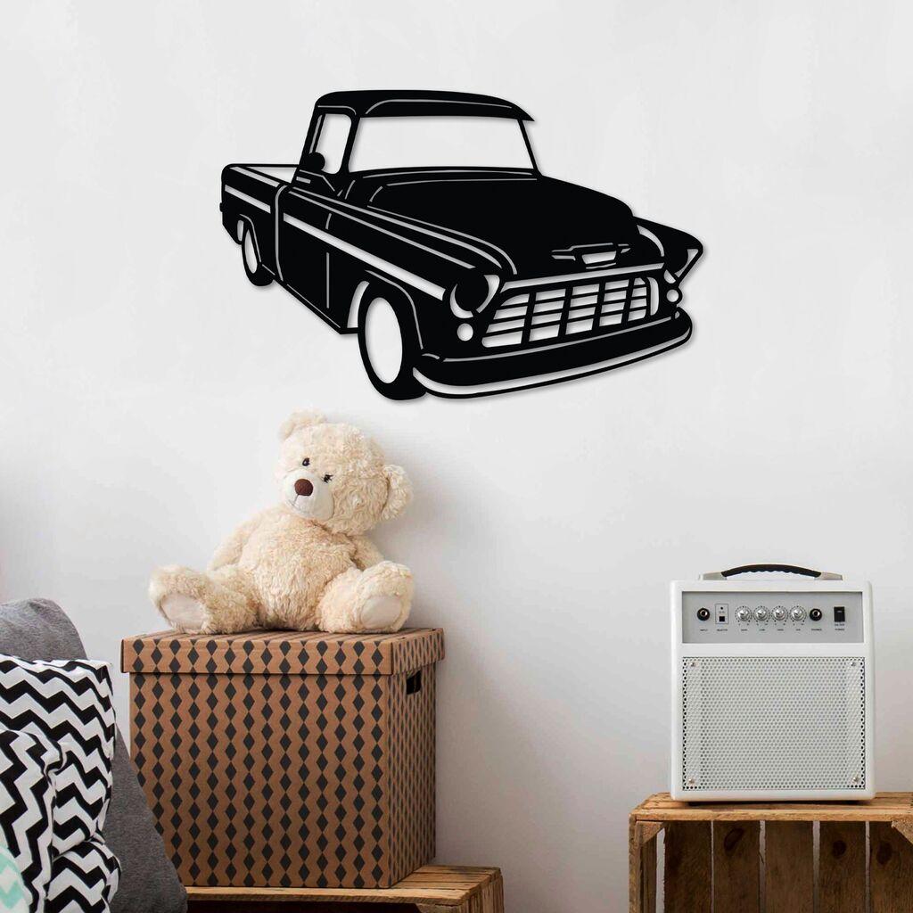 Wallity Zidna dekoracija Chevrolet Cameo Carrier 1955, 60 x 39 cm,  Crna
