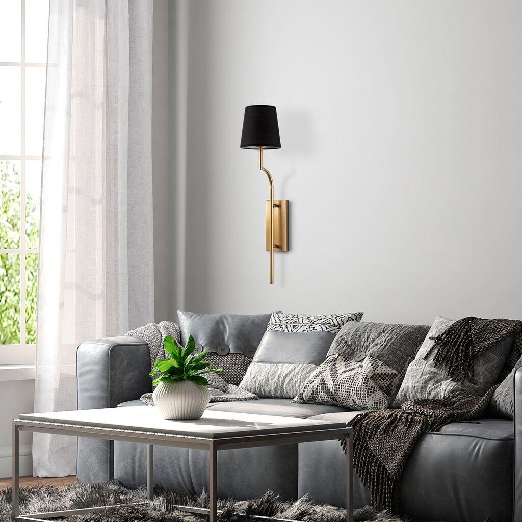 Opviq Zidna lampa Lumora-15331, 16x22x72cm, IP20, Zlatno-crna boje