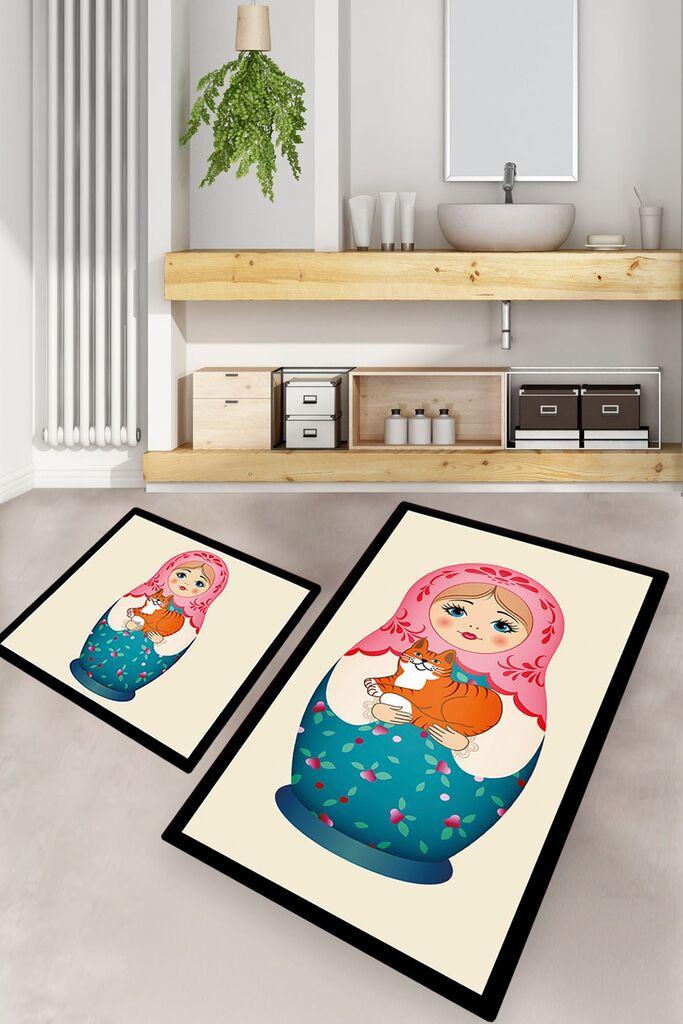 L'essentiel Maison Set 2 prostirke za kupatilo Šareni