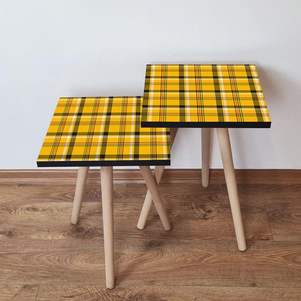 Hanah Home Set klub stočića 2Shp417, 2 komada, Šareni
