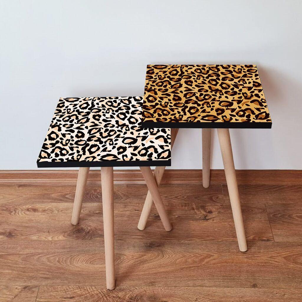 Hanah Home Set klub stočića 2Shp321, 2 komada, Šareni