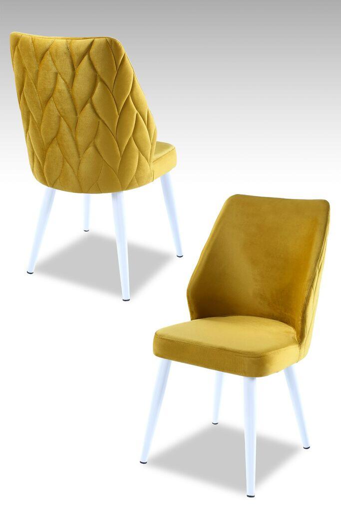 Hanah Home Set stolica Pufi, 48x90x43 cm, 2 komada, Žute