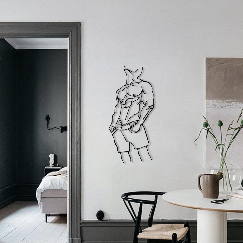 Wallity Zidna dekoracija Cool Man 1, 32 x 69 cm,  Crna