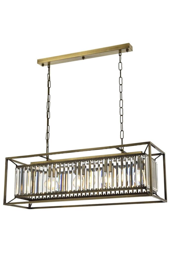 Opviq Luster AV-1667-4EY, 60x80x22cm, IP20, 220V-240 V, Zlatne boje
