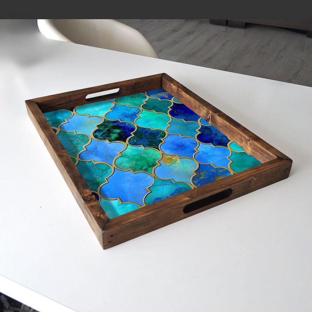 Aberto Design Poslužavnik REF005 48 x 38 x 4 cm, Šareni