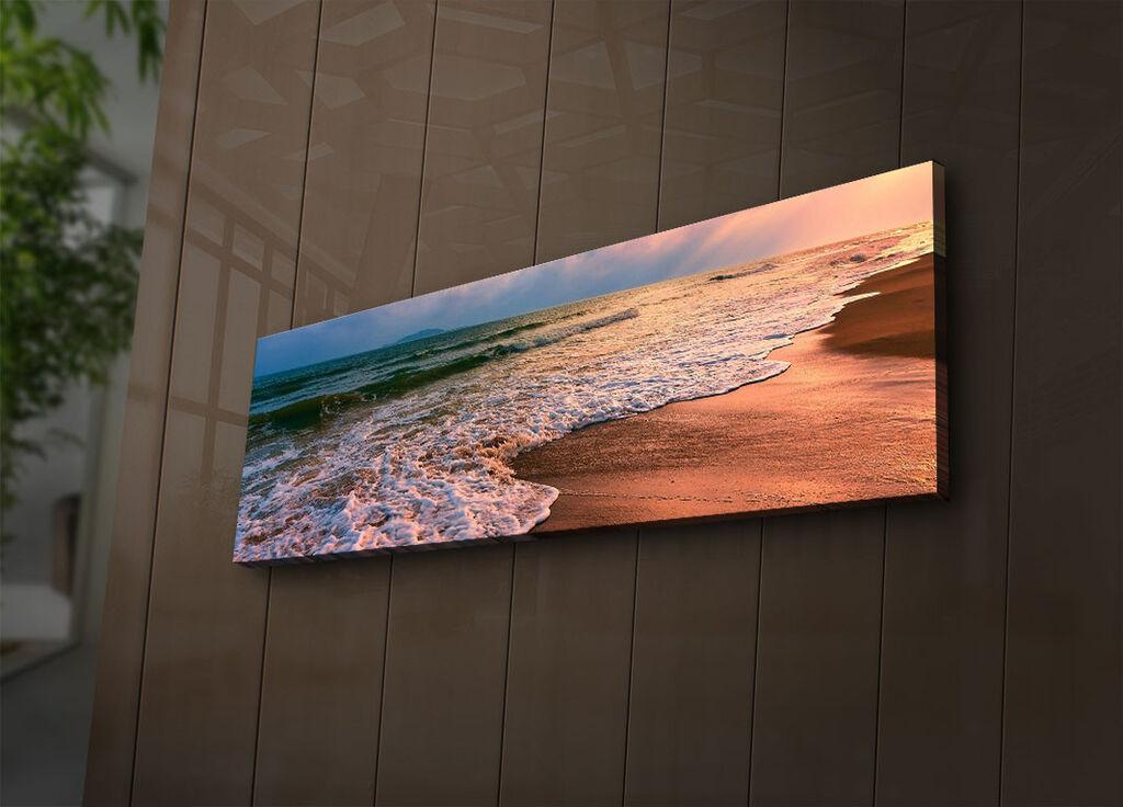 Wallity Slika na platnu sa LED osvetljenjem 30x90cm