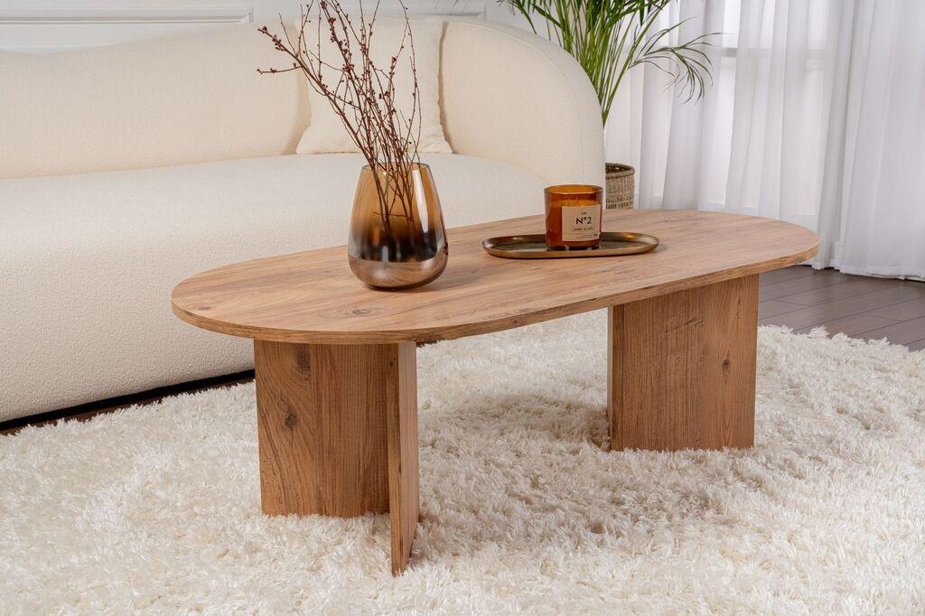 Nordure Klub sto Sable, 119x40x60cm, Braon