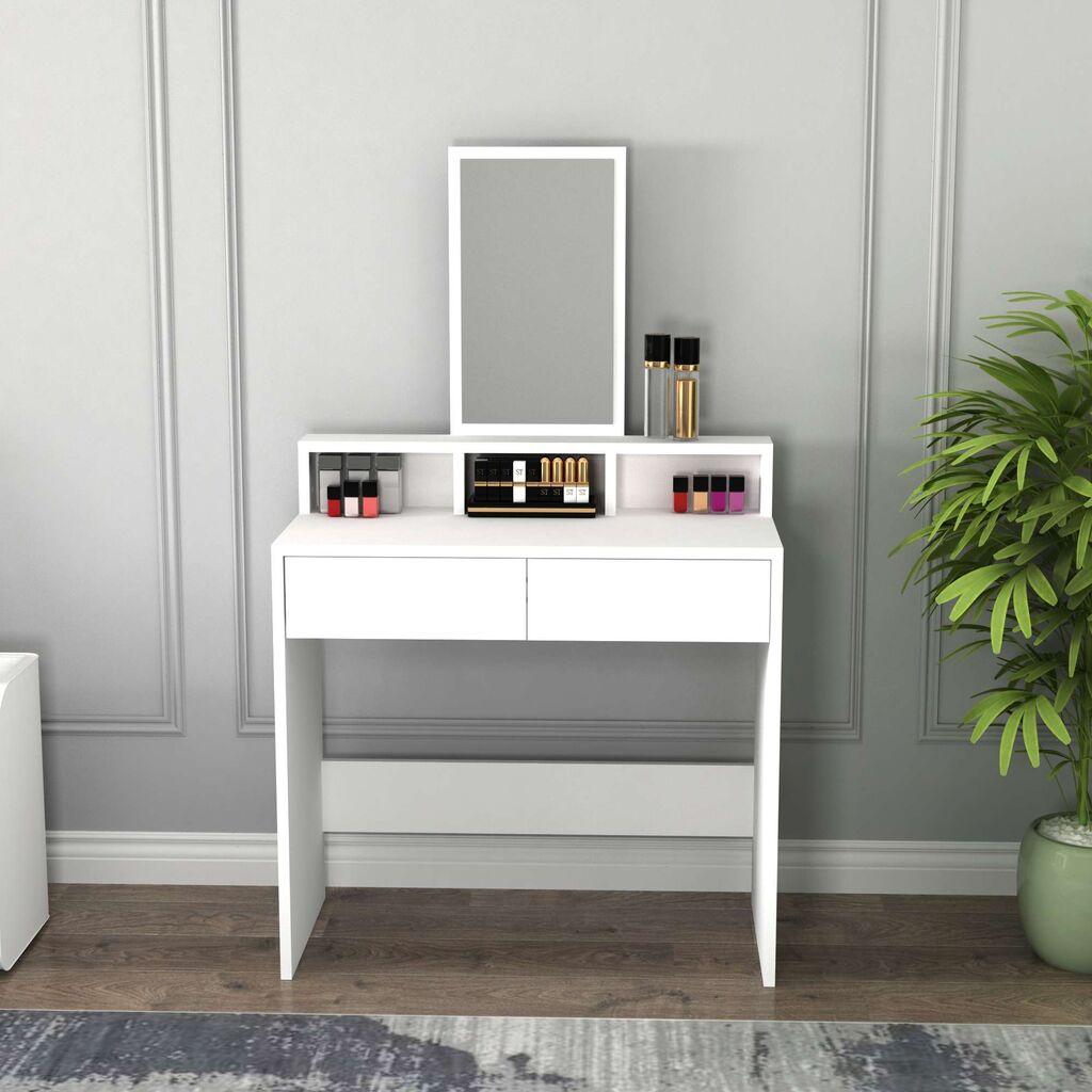 Hanah Home Sto za šminkanje Luna, 80x40x85.9 cm, Beli