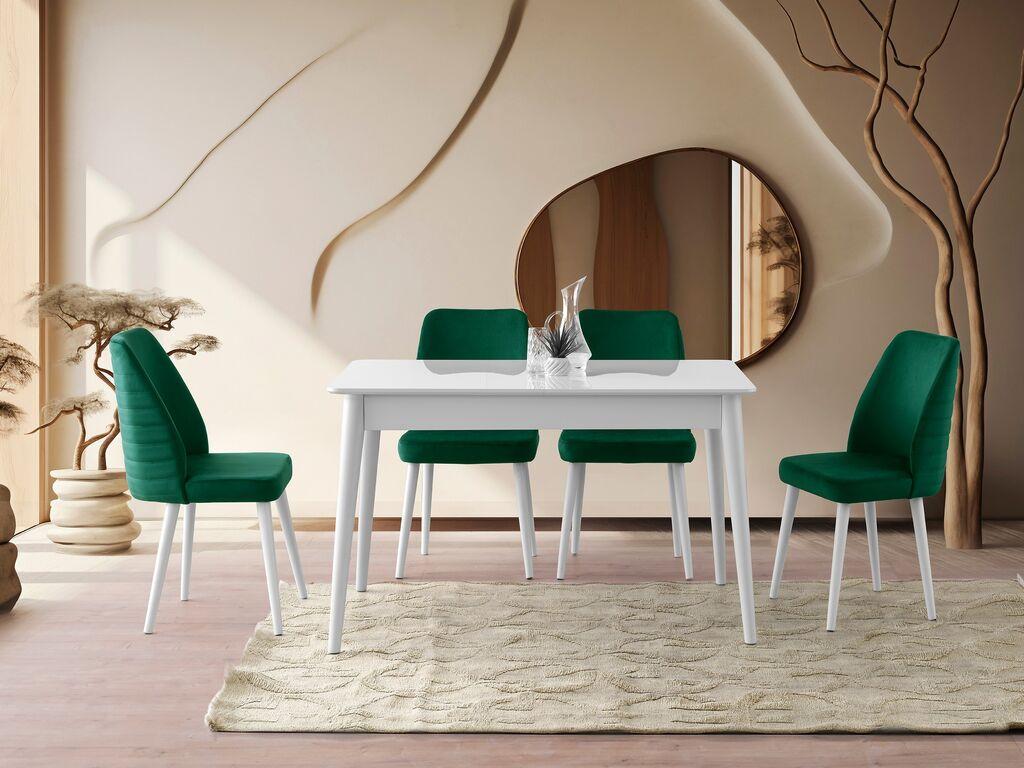 Hanah Home Trpezarijski sto na razvlačenje Lotus 1124, Beli