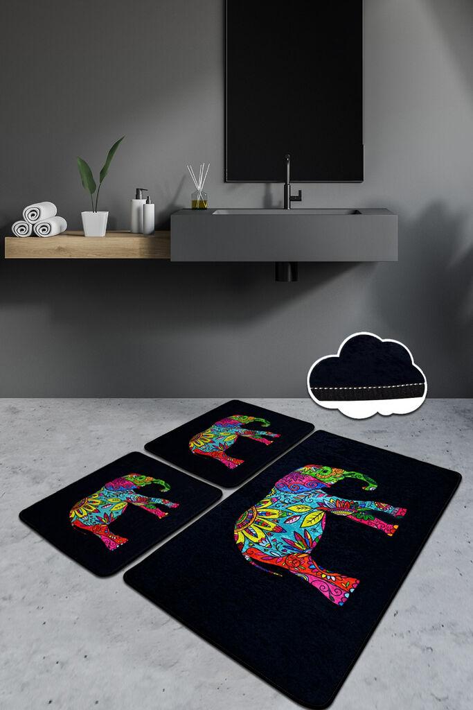 L'essentiel Maison Set 3 prostirke za kupatilo Šareni