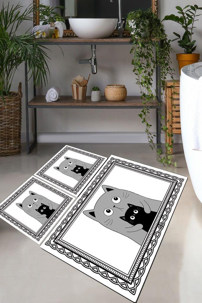 L'essentiel Maison Set 3 prostirke za kupatilo Šareni