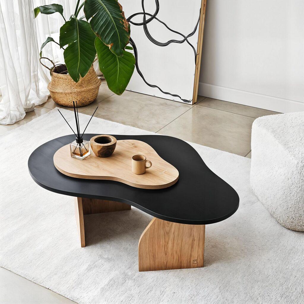 Hanah Home Klub sto Melted, 105x35x65 cm, Bež-crni