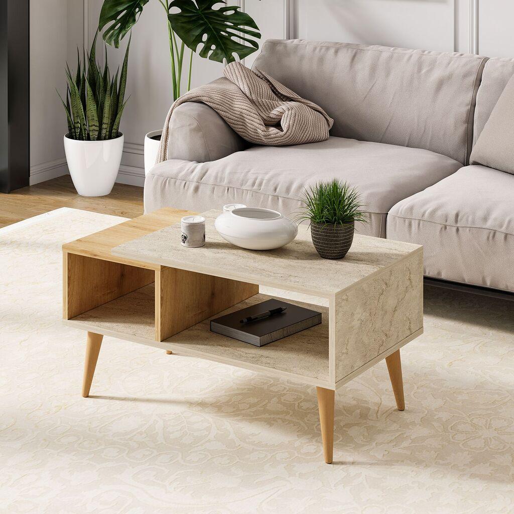 Hanah Home Klub sto Austin, 90x40x50 cm, Bež