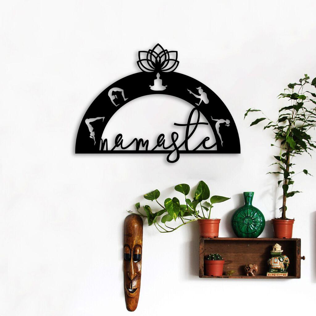 Wallity Zidna dekoracija Namaste, 50 x 36 cm,  Crna