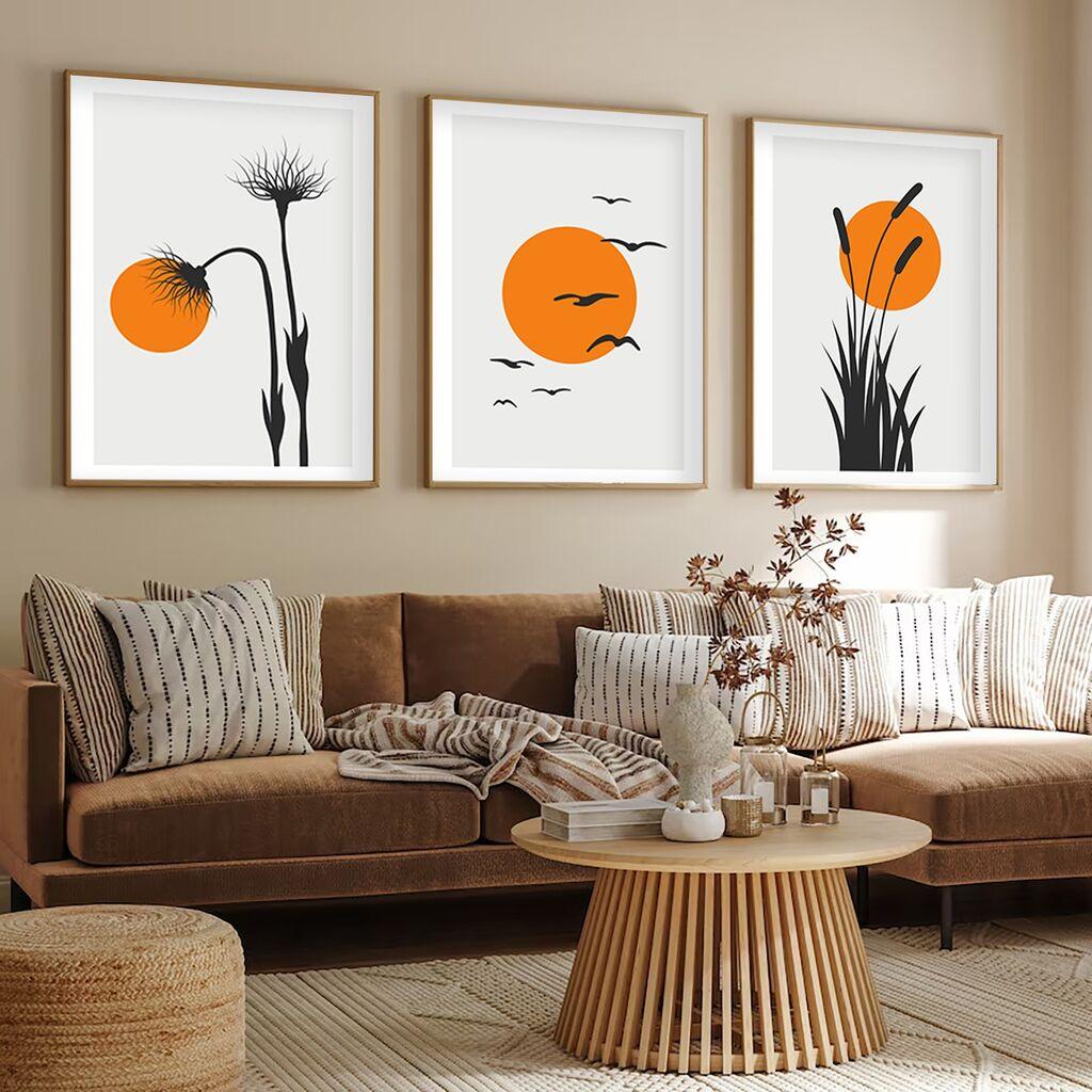 Wallity Uramljena slika Huhu228, 30x40 cm , 3 dela