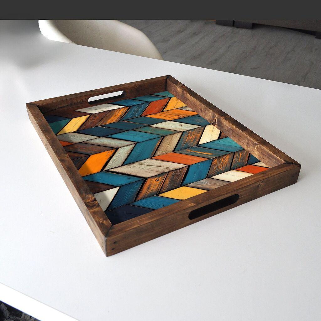 Aberto Design Poslužavnik REF027 48 x 38 x 4 cm, Šareni