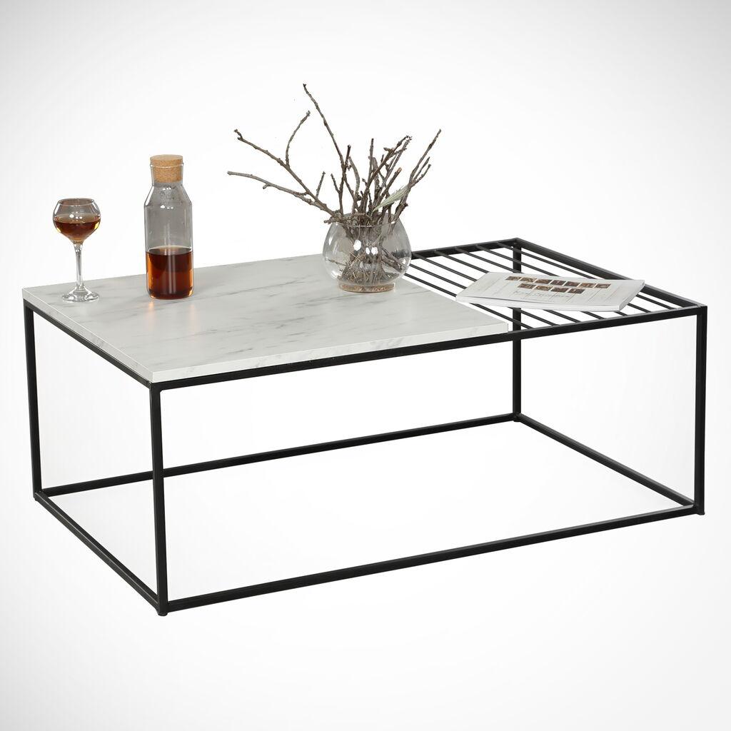 Hanah Home Klub sto Zinus, 95x43x55 cm, Belo-crni