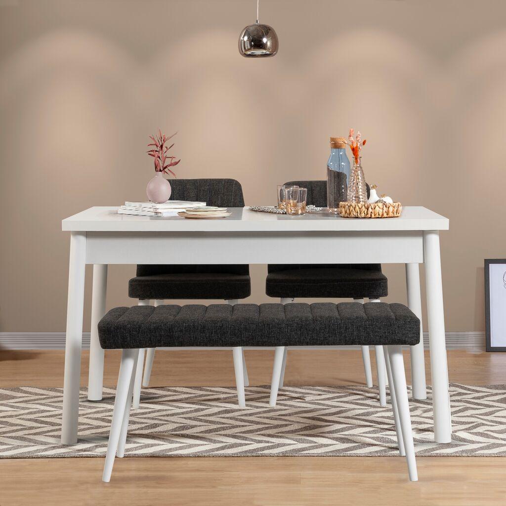 Hanah Home Trpezarijski sto i stolice Costa, Antracit-beli