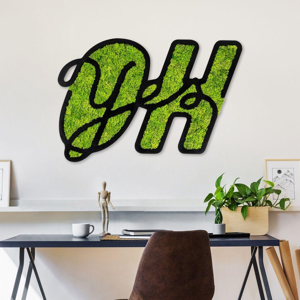 Wallity Zidna dekoracija Moss - Oh Yes, 52 x 76 cm,  Zelena