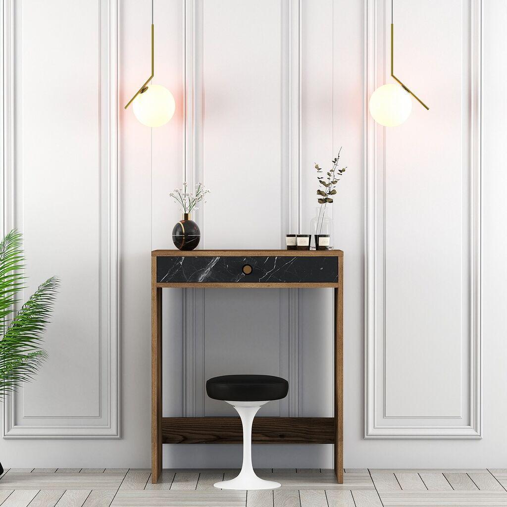 Hanah Home Sto za šminkanje Lizbon, 70x40x84.7 cm, Orah-crni