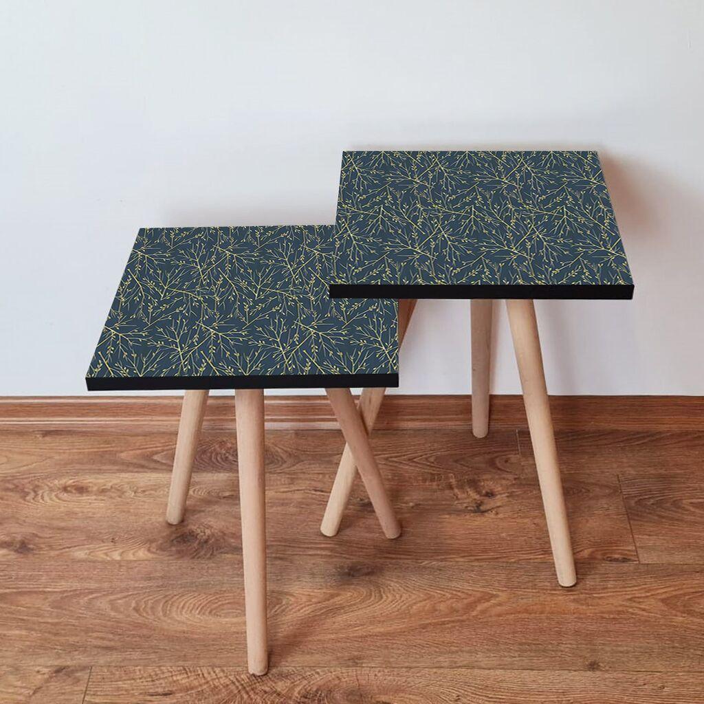 Hanah Home Set klub stočića 2Shp524, 2 komada, Šareni
