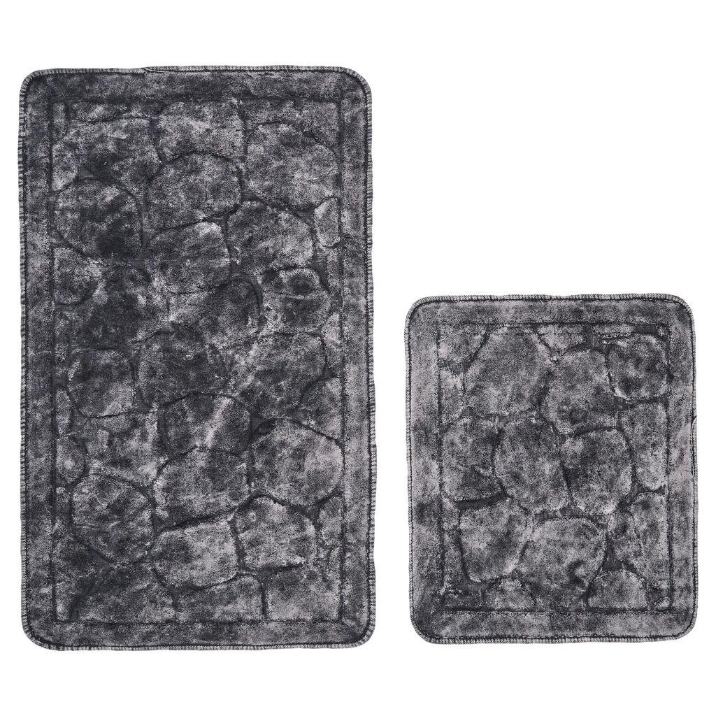 L'essentiel Maison Set prostirki za kupatilo Cottonkt 000190, 2 Komada, Tamnosiva