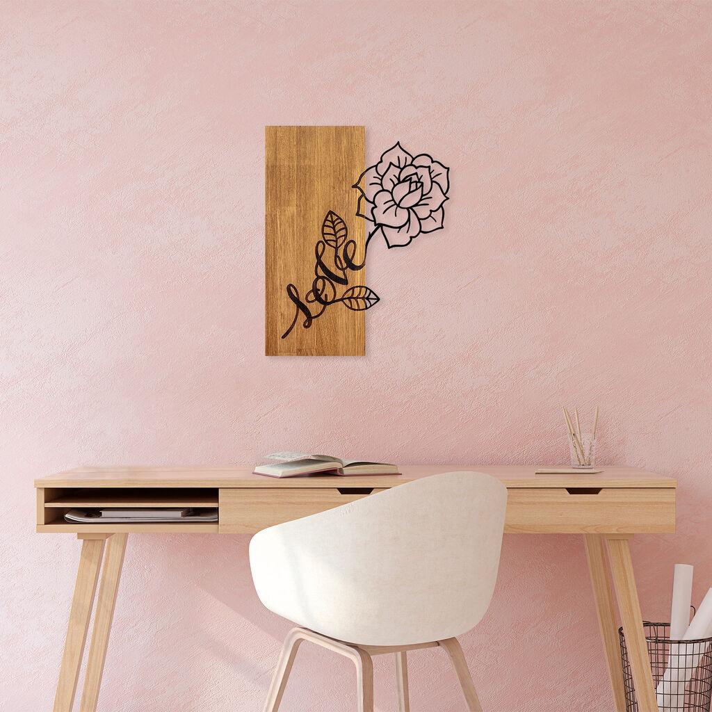 Wallity Zidna dekoracija Rose Love - 370, 47 x 58 cm,  Smeđa