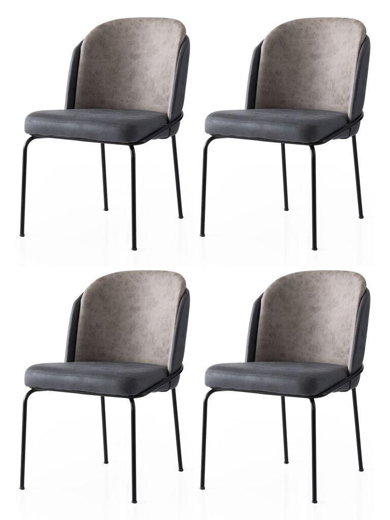 Hanah Home Set trpezarijskih stolica  Dore 168 V4, 4 komada,  Tamnosivi