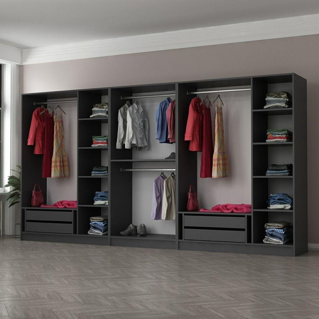 Hanah Home Kale 4944 Garderober, 360x190x52cm, Antracit