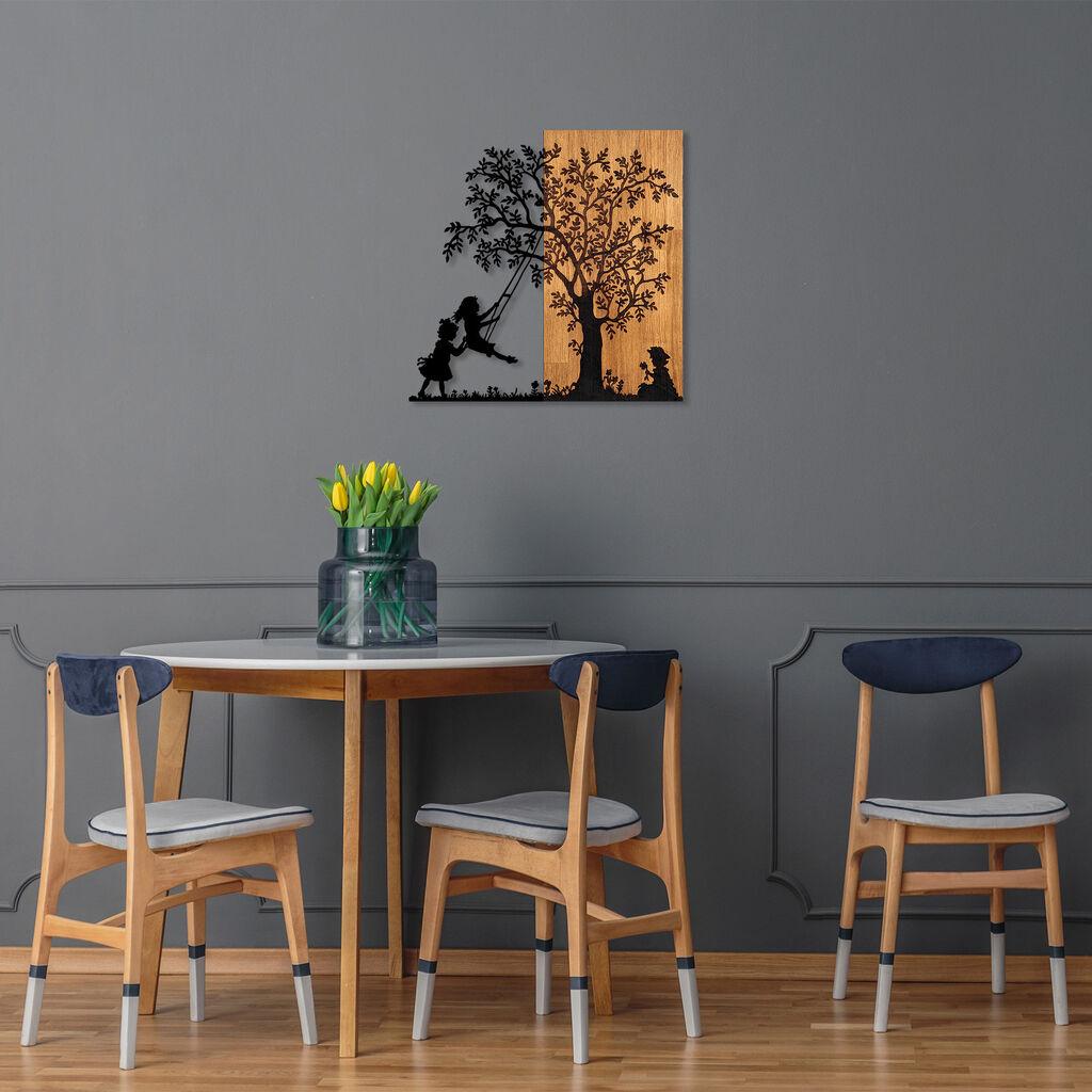 Wallity Zidna dekoracija The Tree And The Shaking Children, 58x59 cm, Crna