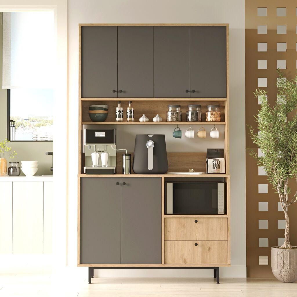 Hanah Home Višenamenska komoda RE7-SA, 120 x205 x35.5 cm, Hrast