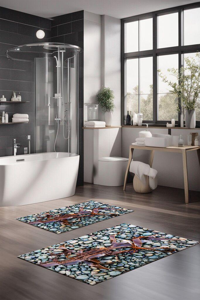 L'essentiel Maison Set prostirki za kupatilo CT-5344, 2 Komada, Šarena