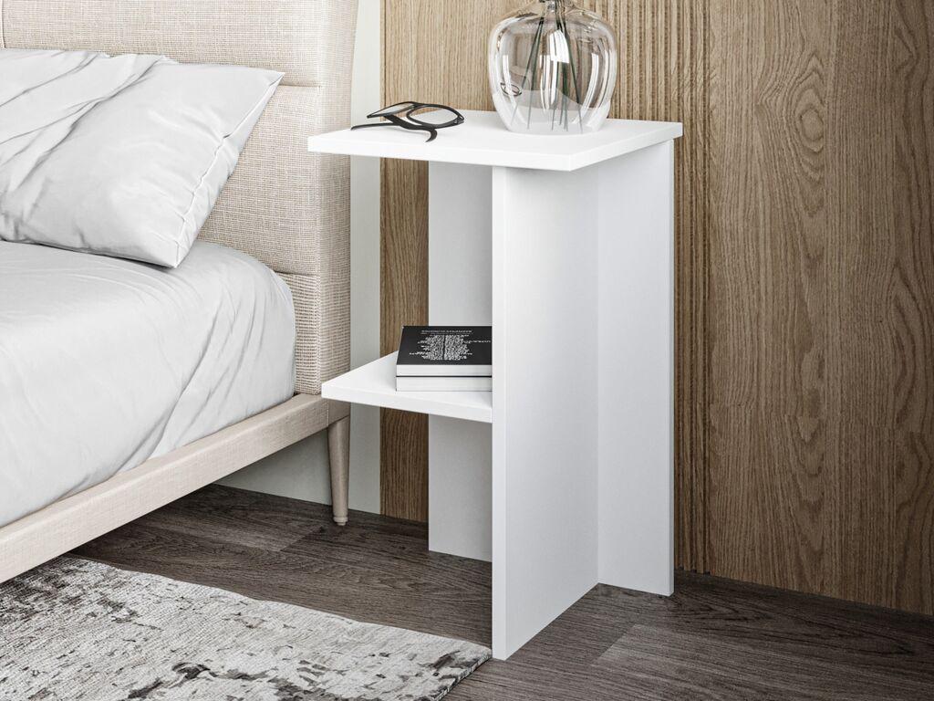Hanah Home Noćni ormarić Leray, 36x60x36 cm, Beli