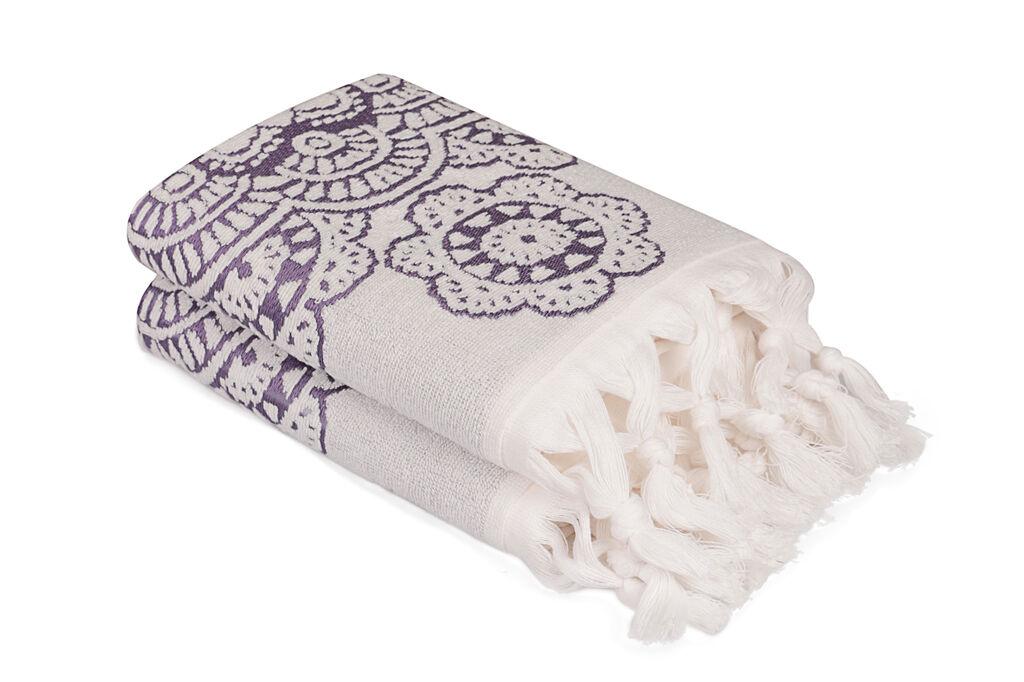 L'Essentiel Maison Set peškira Marcello, 50x90cm, 2 komada, Ljubičasto-bež