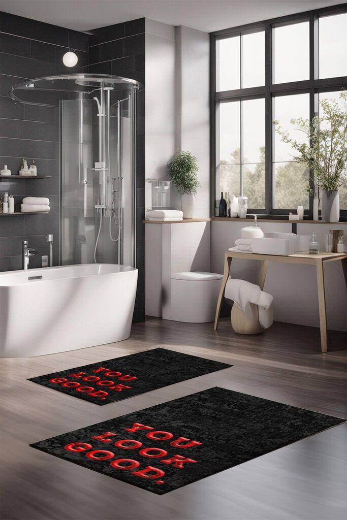 L'essentiel Maison Set prostirki za kupatilo CT-5418, 2 Komada, Antracit
