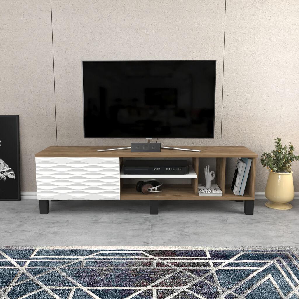 Hanah Home TV Komoda Olyo, 140x40,3x35 cm, Braon-Bela
