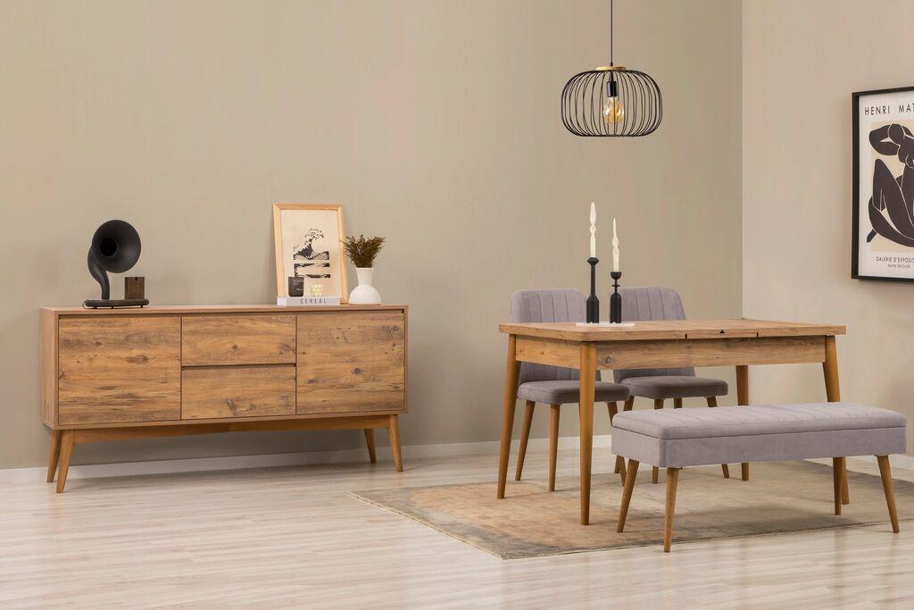 Hanah Home Trpezarijski set Vina 02 0701, Sivi