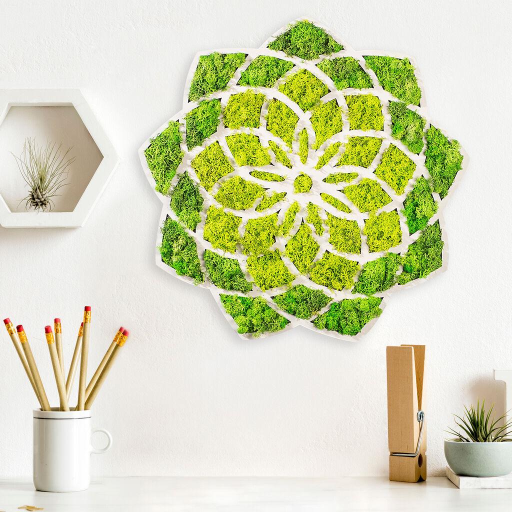 Wallity Zidna dekoracija Daisy, 44x1,6x44 cm, Zelena
