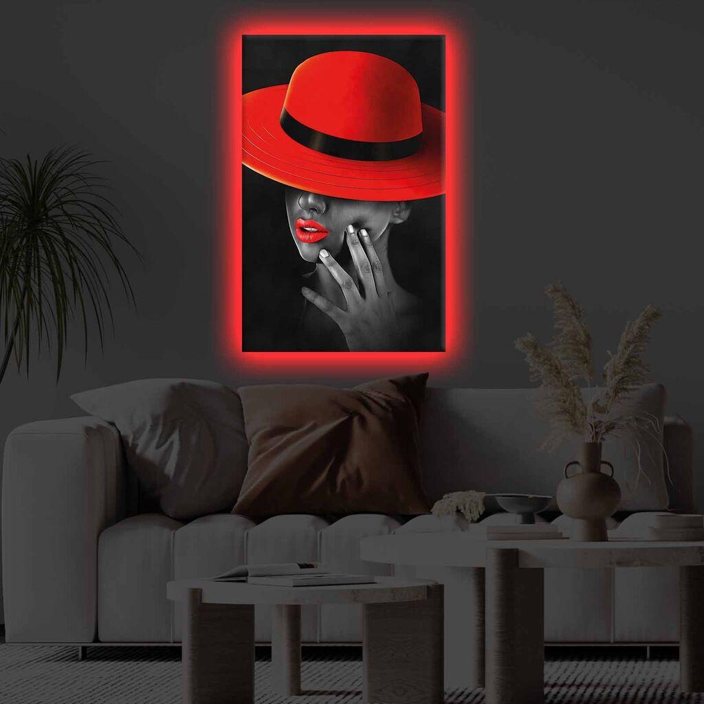 Wallity Slika na platnu sa LED osvetljenjem 45x70cm