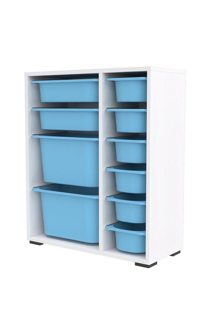 Hanah Home Višenamenska komoda Zen 2D2K6U v2, 69.5 x30 x83 cm, Belo-plava