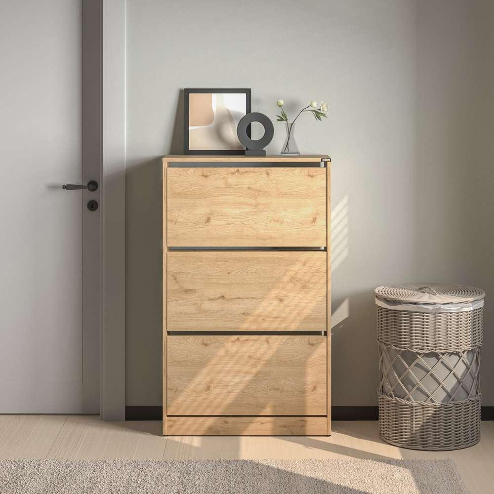 Hanah Home Cipelarnik Flat, 73x119x26 cm, Boje hrasta