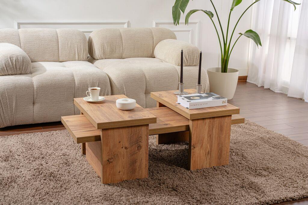 Nordure Klub sto Sanctuary, 110x41.5x45cm, Braon
