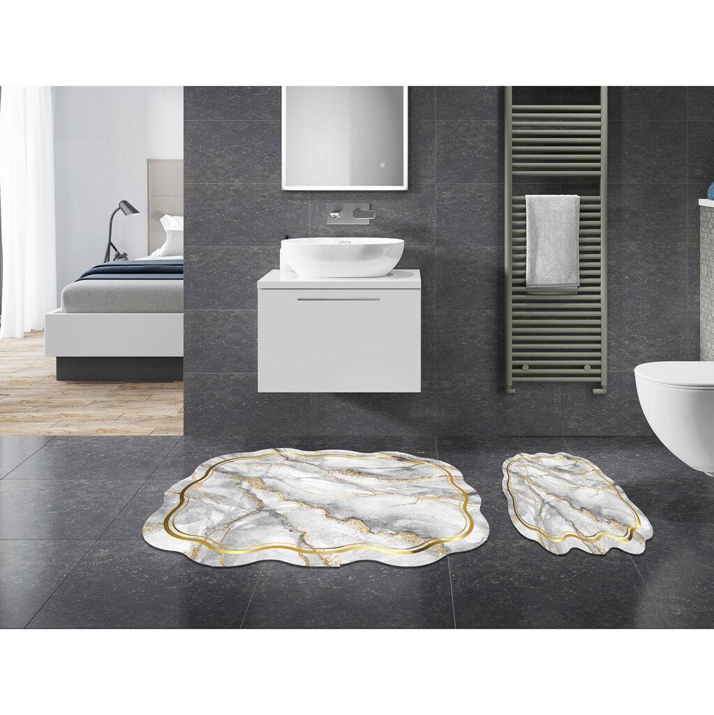 L'essentiel Maison Set 2 prostirke za kupatilo Sivi