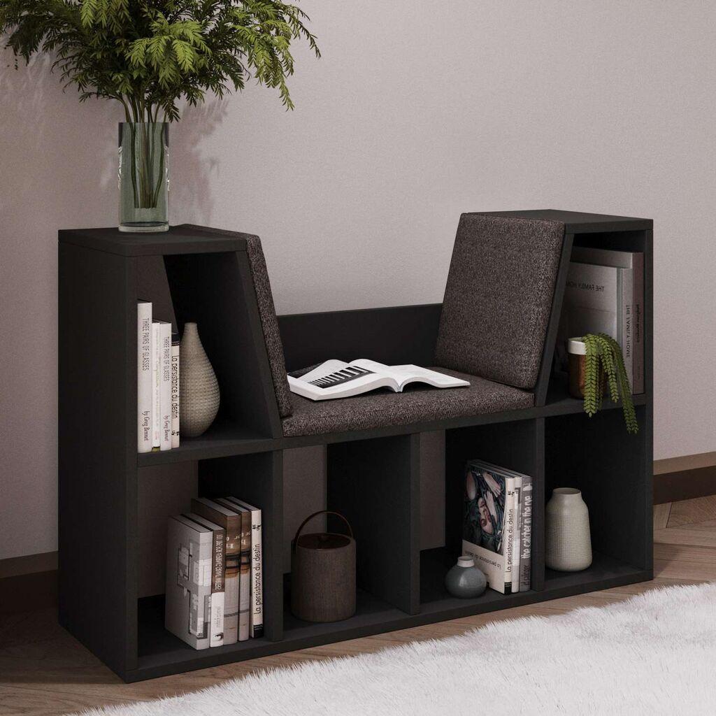 Hanah Home Polica za knjige Livora, 103x63x30 cm, Antracit