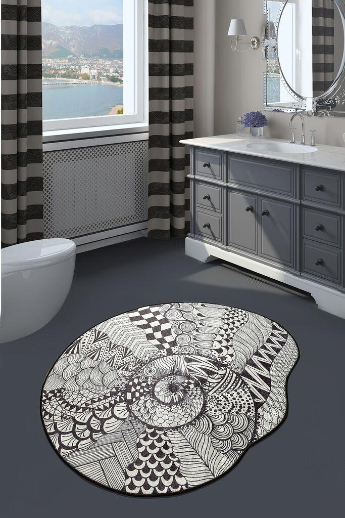 L'essentiel Maison Prostirka za kupatilo 100cm Crno-Bela