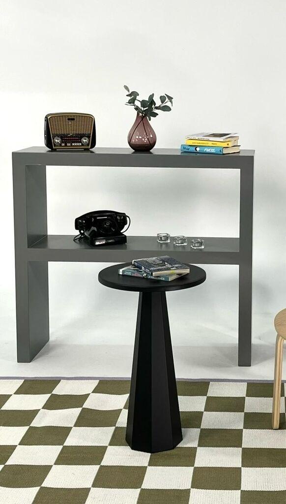 Hanah Home Pomoćni stočić Lilyum 57, 35x57x35 cm, Crni