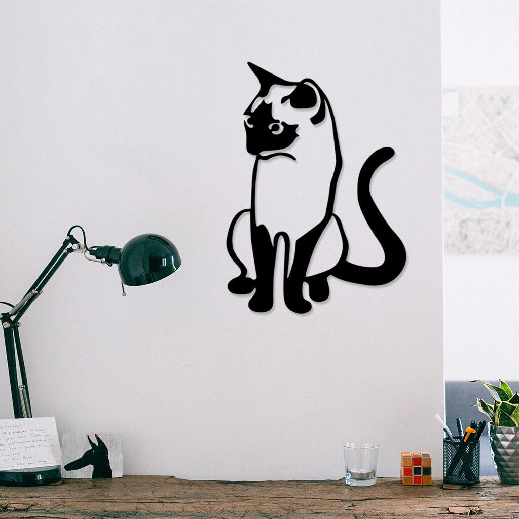 Wallity Zidna dekoracija Cat 2, 39x55 cm, 1.2mm, Crna