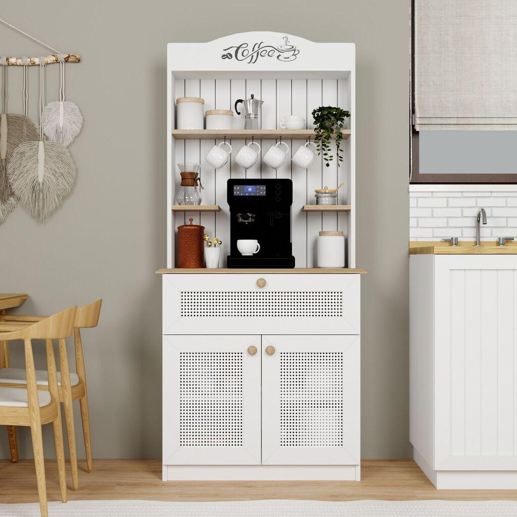 Hanah Home Polica za kuhinju Lucas 1600-148, 80x100x42 cm, Bela