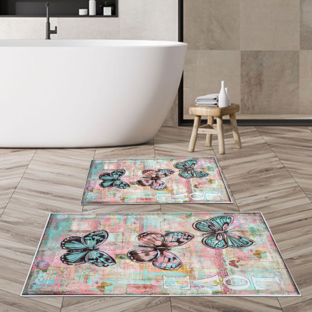L'essentiel Maison Set 2 prostirke za kupatilo Šareni