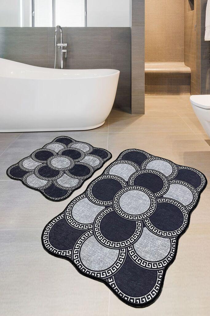 L'essentiel Maison Set 2 prostirke za kupatilo Tamnoplavo-Sivi